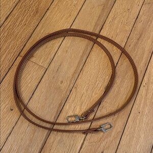 Real Vachetta Brown Leather replacement strap for crossbody bag 47”